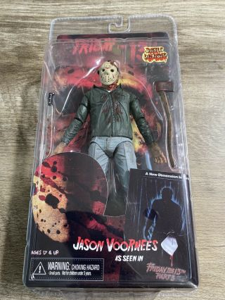 2012 Friday The 13th Part 3 Moc 7.  5 " Battle Jason Voorhees Figure Neca