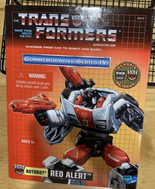 Red Alert Hasbro Commemorative Series Iv Re - Issue Misb G1 Transformers