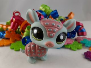 Littlest Pet Shop Baby Blue And Pink Armadillo 1736