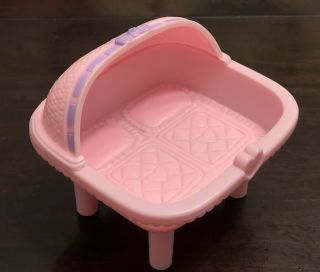 Playskool Dollhouse Double Baby Pink Crib Bed For Twins