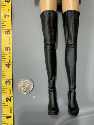 Hot Toys 1:6 Mms188 Dark Knight Catwoman Black Leather High Heel Boots Authentic