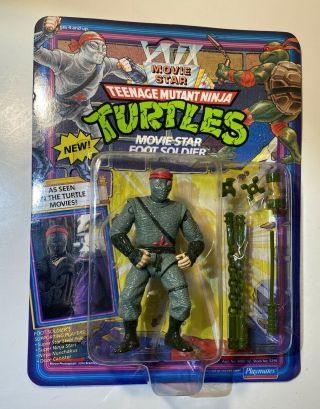 1992 Teenage Mutant Ninja Turtles Tmnt Movie Star Foot Soldier Unpunched Nrfp
