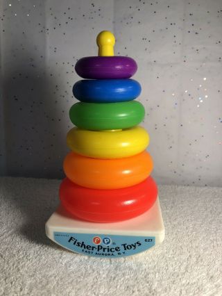 Vintage Fisher Price 5 Ring Rock - A - Stack 627