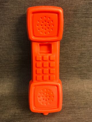 Vintage Fisher Price Kitchen Phone Red Replacement Toy Fun With Food