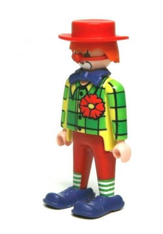 Playmobil Figure Circus Clown W/ Red Hat " Rubber " Nose Big Shoes 4231