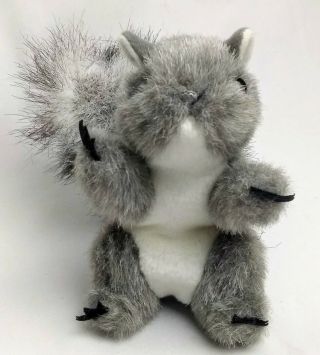 Folkmanis Wildlife Mini Gray Squirrel Finger Puppet Plush Play Preschool Toy.