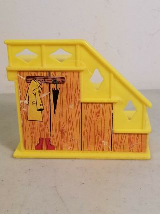 Vtg Fisher - Price Little People Play Family House 952 Staircase W/ Closet Stairs