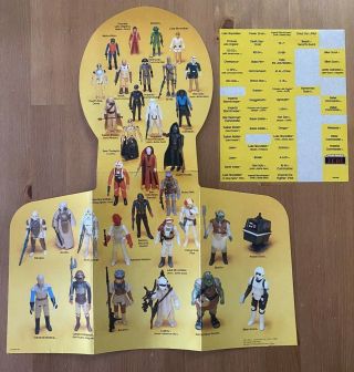 Vintage Star Wars 1983 Rotj C - 3po Collector Case Insert 65 Figures,  Stickers