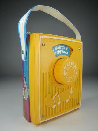 Vintage Fisher Price Music Box Pocket Radio I Whistle A Happy Tune 763 1977 Usa