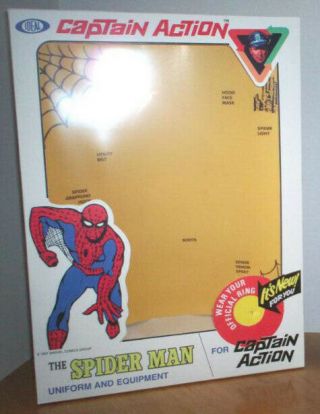 Ideal Captain Action Spider - Man Box For 12 " Action Figure Costume