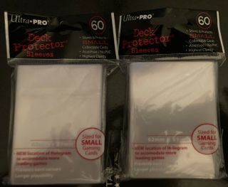 Trading Card Supplies - 2 Ultra Pro Deck Protectors - Clear (60 Pack - Small)