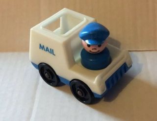Fisher Price Little People Vintage 1985 Mail Truck & Mailman