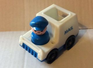 Fisher Price Little People Vintage 1985 Mail Truck & Mailman 2
