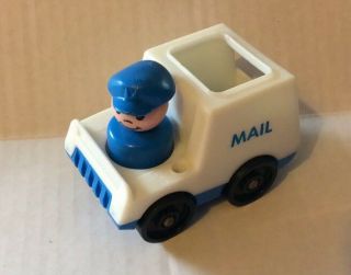 Fisher Price Little People Vintage 1985 Mail Truck & Mailman 3