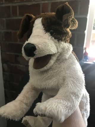 Folkmanis Jack Russell Terrier Puppy Dog Puppet 13 " Plush Soft Toy Full Body
