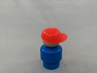 Fisher Price Little People Mad Freckle Boy Blue Body Red Hat 2
