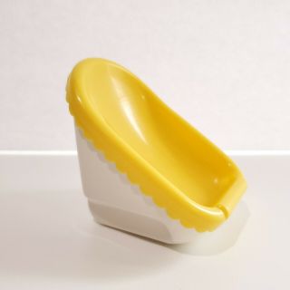 Little Tikes Dollhouse Size Yellow And White Plastic Toy Baby Seat Carrier