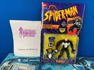 1995 Toy Biz Marvel Comics Spider - Man Venom Ii Removable Symbiotic Mask Moc