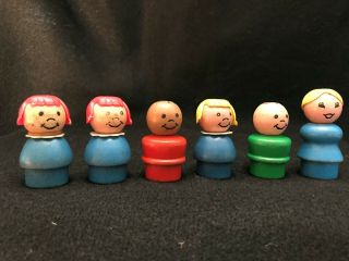 Fisher Price Little People (vintage) - Wooden Bodies And Heads