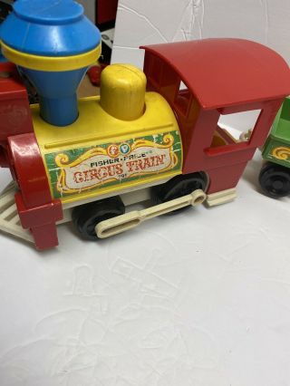 Vintage Fisher Price Little People Circus Train 991 No People Or Animals,  Great 2