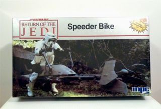 Star Wars Return Of The Jedi Speeder Bike Model Kit Mpc 1983