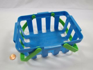 Vintage Fisher Price Fun with Food GROCERY STORE SHOPPING BASKET Kitchen Play 2