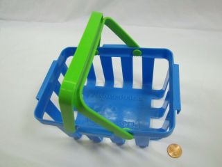 Vintage Fisher Price Fun with Food GROCERY STORE SHOPPING BASKET Kitchen Play 3