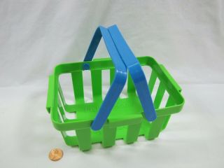 Vintage Fisher Price Fun With Food Grocery Store Shopping Basket Kitchen Play 2
