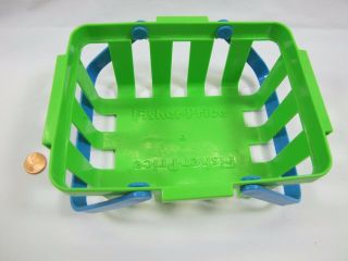 Vintage Fisher Price Fun with Food GROCERY STORE SHOPPING BASKET Kitchen Play 2 2