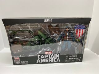 Marvel Legends 80th Wwii Captain America,  Motorcycle 6 " Figure Vintage Avengers