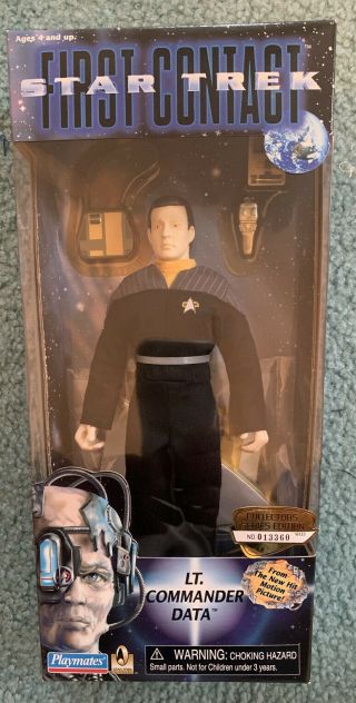 Star Trek First Contact 9 Inch Figure " Lt.  Commander Data " 1996