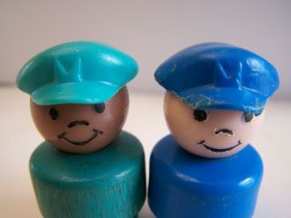 Vintage Fisher Price Little People Post Office Mail Truck & 2 Mail Man Postmans 2