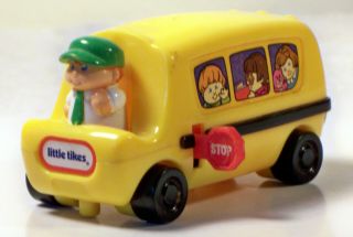 2003 Little Tykes Miniature Plastic Yellow School Bus By Burger King