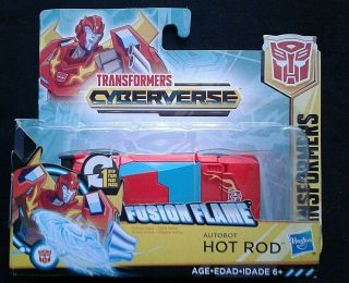 Hasbro Tansformers Cyberverse 1 - Step Changer Autobot Hot Rod Fusion Flame