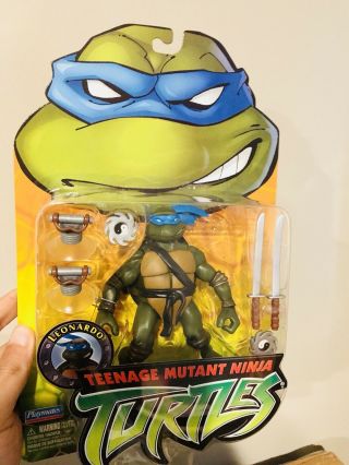 Tmnt Teenage Mutant Ninja Turtles Leonardo 2003 Moc Case Fresh Playmates