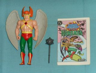 Vintage Kenner Powers Hawkman With Mace Weapon & Comic Booklet
