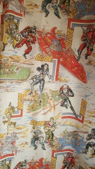 GI JOE Rare Vintage Find twin 1985 flat and fitted sheets 2