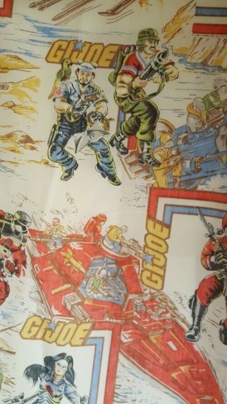 GI JOE Rare Vintage Find twin 1985 flat and fitted sheets 3