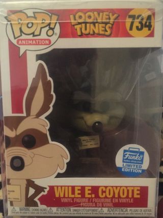 Funko Pop Looney Tunes Wile E.  Coyote 734 Funko Shop Exclusive