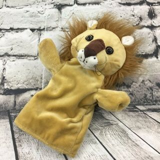 Lion Plush Hand Puppet Golden Brown Soft Animal Toy By Restoration Hardware
