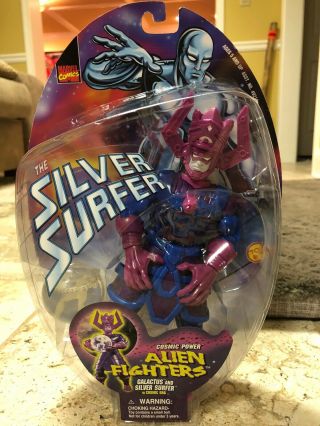 1998 Toy Biz The Silver Surfer Cosmic Power Alien Fighters Galactus And.