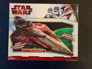 Star Wars The Clone Wars Obi - Wan’s Jedi Star Fighter From A Factory Case