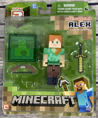 Minecraft Alex Figure With Sword & Bow Action Figure Series 3