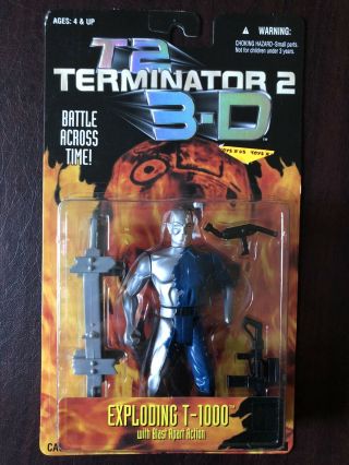 1997 Kenner Terminator 2 3 - D Exploding T - 1000 On Card.