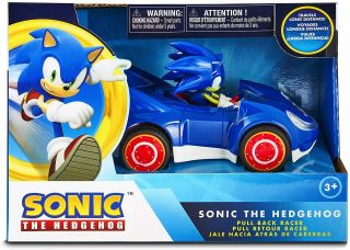 Sonic The Hedgehog All Star Racing Pull Back Action Car Figure Gift Toy Kid Game