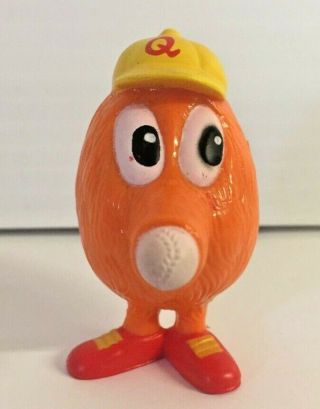 Vintage 1983 Q - Bert Pvc Figure Gottlieb Qbert Video Game Character Fun Orange