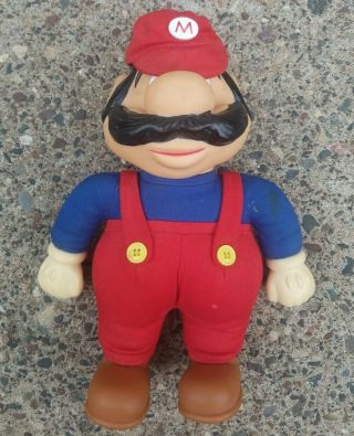 Vintage 1989 Applause Mario Bros Nes Doll Toy Plush 12 " With Hat Look