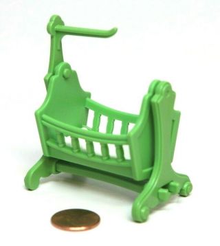 Playmobil Victorian Dollhouse Baby Nursery Green Cradle Mattress Furniture 5311