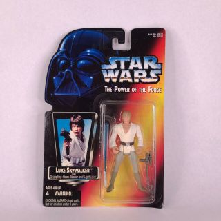 1995 Kenner Star Wars Power Of The Force Luke Skywalker Action Figure W/blaster