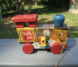 Vintage 1949 Fisher Price Pull Toy Puffy 444.